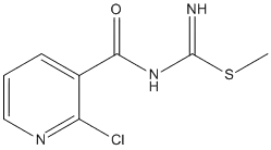 Molecular Structure of 126728-19-6 (Carbamimidothioic acid, [(2-chloro-3-pyridinyl)carbonyl]-, methyl ester)